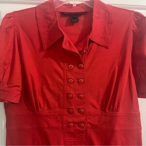 Marc By Marc Jacobs Vibrant orange Double-Breasted Button Dress